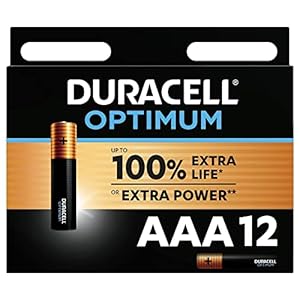 Duracell Optimum AAA Alkaline Batteries [Pack of 12], 1.5 V LR03 MX2400