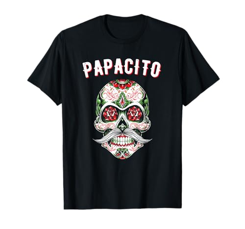 Photo de Papacito Sugar Skull Shirt for Men Dia De Los Muertos T-Shirt