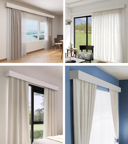 Bedroom Cornice Boards for Windows, Wall Mount Curtain Valance Box Without Tracks, Decor Curtain Pelmet Panel Cover for Blackout, Easy to Intall(2.1m (6.9ft))