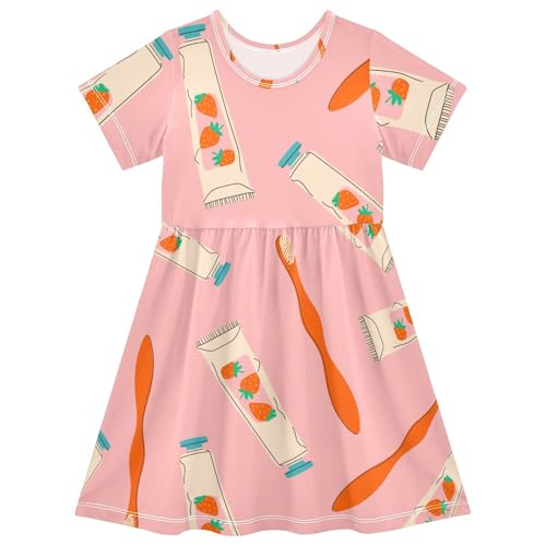Gbjiemia Toothbrush Toothpast Girls Dresses,Summer Dress...