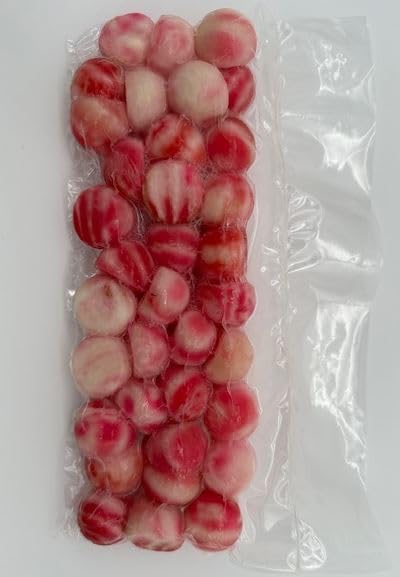 Carved Parisienne Candy Beet Balls, 275 Pieces, Handcrafted, 5 lb Case - Ideal for Gourmet Presentations and Seasonal Dishes
