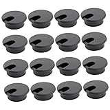 FIXOSHEE 30piezas Grommets De Cable Negro para Escritorio De Agujetos para Gestión De Cables Organizador para y