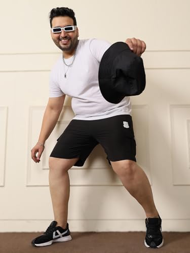 Image of Bigbanana Plus Size Men's Regular Fit Solid Shorts