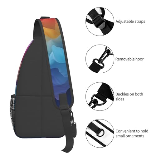 Bolso Sling unisex color negro para senderismo y viaje miniatura 4