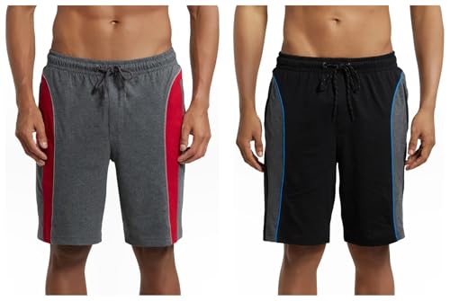 Image of Jockey 9411 Men's Super Combed Cotton Rich Straight Fit Solid Shorts with Side Pockets (Pack of 2)