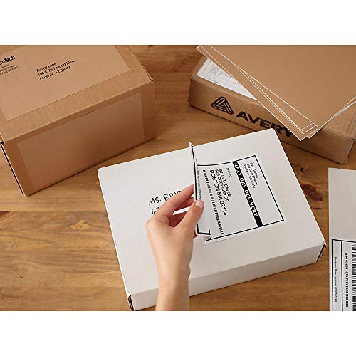 Avery Shipping Address Labels, Inkjet Printers, 500 Labels, 2X4 Labels, Permanent Adhesive, Trueblock (8363) , White #TOP2
