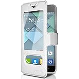funda alcatel one touch pop c9 Funda S-View compatible con smartphones a los tamaños Pantalla 4,5 A 5 Pulgadas