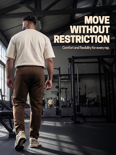 Image of Fflirtygo Mens Straight Fit Track Pants with Zip Pockets | Cotton Joggers Gym | Lower for Men | Sweatpants Sizes Upto 6XL