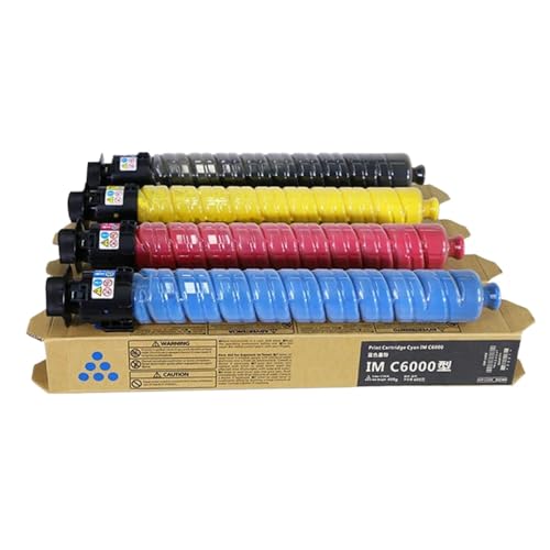 REwNXA Cartuchos de tóner compatibles de 4 Paquete para IM C4500 C6000 Color IMC6000 IMC4500 Negro Cyan Magenta Amarillo