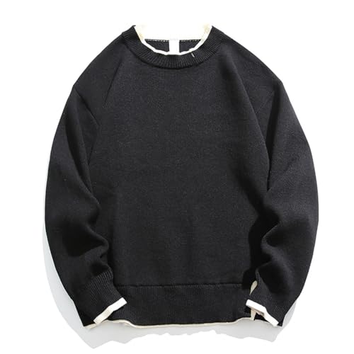 Pull tricoté homme coupe ample contre le froid de l'automne style moderne uni