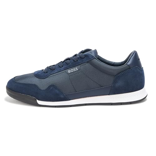 Image of BOSS Men's Leather Mix Low Top Sneaker