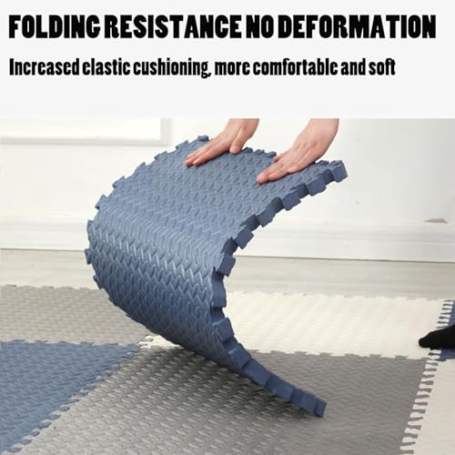Tapis d'exercice en carreaux de mousse ELzEy anti-choc et lavable - 5