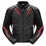 SPIDI NKD-1 Motorrad Lederjacke (Black/Red,62)