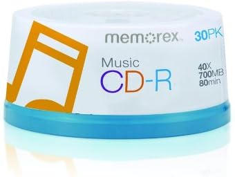 Memorex 15404001 Music CD-R DA, 80 Minute, 700 MB 40x ( 30-Pack Spindle) (Discontinued by Manufacturer)