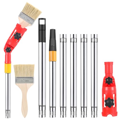 Multi Angle Paint Brush Extender, 1m Extension Pole Attachments Extendable Paint Brush for Ceiling Suitable Corner Edges, Universal Paint Roller Holder fits Most Rollers and Scrapers