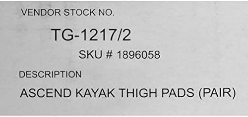 Ascend Boat Foam Thigh Pads TG-1217-2 163158 | Black Kayak (Pair)