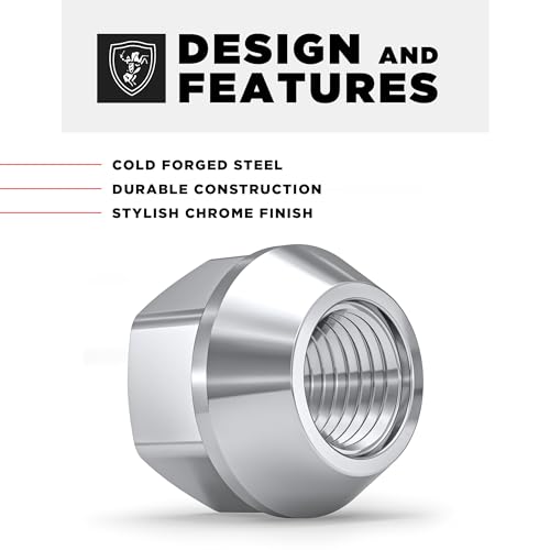 Image of White Knight M14x1.5 Zinc Open-End Bulge Acorn Lug Nut with 7 /8 inch Hex and Wider seat Diameter (1.02 inch) - 1309-1D-32AM (32 Pack)