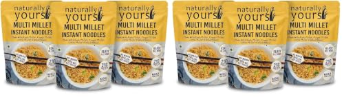 Image of Naturally Yours Multi Millet Instant Noodles 175g | Kodo & Little Millet + Whole Wheat | 21g Protein | High Fiber | No Maida | Non-Fried | No Onion No Garlic Jain-Friendly | Tastemaker | Pack of 6