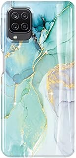luolnh Galaxy A12 5G Case,Samsung A12/M12 Case Marble Glitter Brilliant Cute Design,Soft Silicone Rubber TPU Bumper Cover Skin Phone Case for Samsung Galaxy A12/M12-Abstract Mint