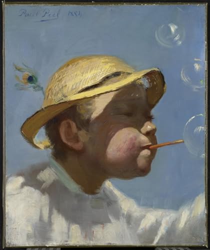 Toile le Bubble Boy de Paul Peel Portrait 60x90cm pour Mur Vide