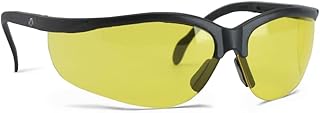 Walker's Lentes deportivos de policarbonato de alta calidad, medio marco, de goma suave, ajustable, gafas de tiro de seguridad, color amarillo