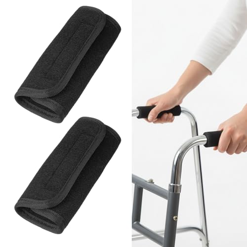 Walker Handle Cushions, Padded Hand Covers, Washable Crutches Padding Pads, Walker Padded Hand Grip Covers, Soft Cushion Padding Medical for Rolling Wheelchair Walkers Elderly Grippers Rollator Handle