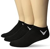 Callaway Men's Sport Series Low Cut Socks, Black (Pack of 3), Size UK 4-8