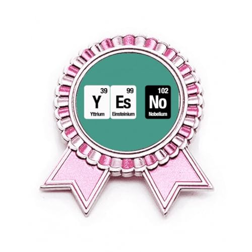 Badge scientifique Yes No Métal Rose M une idée cadeau originale pour chercheur