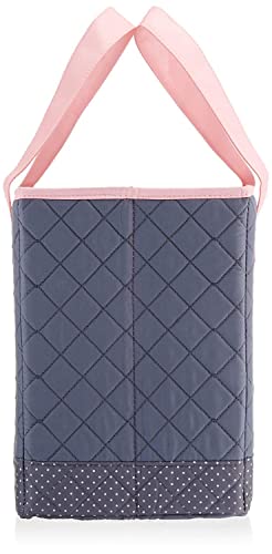 Everything Mary Deluxe Quilted Pink & Grey Sewing Machine Carrying Case - Sewing Machine Cover Case Tote Bag for Brother, Singer, Standard Size Machines - Sewing Bag with Handles for Travel - Thumbnail 3