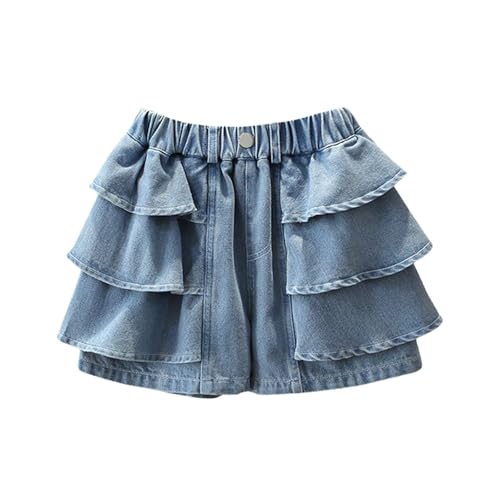 Bermudas Vaqueras para Niñas Pequeñas, Pantalones Denim Cortos con Cintura Elástica Cómoda, Ropa de Verano Casual de Algodón Suave para Uso Diario Infantil Duradero n12