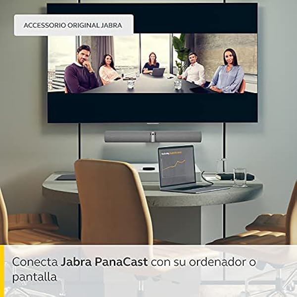 Jabra PanaCast 50 Cable USB-C a USB-A de 5 m, Cable USB 2.0 para la conexión de la Barra de vídeo PanaCast 50 al ordenador, Cable USB tipo A con Plug & Play sencillo