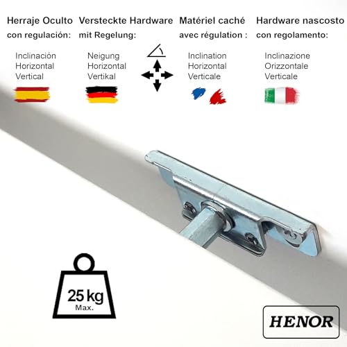 Miniatura 4 de Henor Balda Pared Blanca 120 X 20 X 2.5 Cm. Estante Pared Madera Fsc . Carga Hasta 25kg Blanco