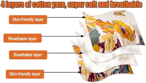 MSGKV Boho Throw Blanket King Size Warm Blanket for Couch and Sofa Blankets Cover for Living Room Throw Blankets Fall Cozy Bed Quilt(D-Flower and Butterfly, 108" x 90"(King))