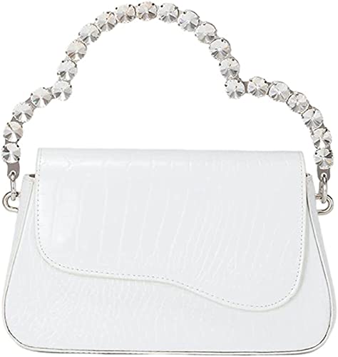 GRUBIFY Bolsa feminina com strass para noite bolsa com alça para casamento bolsa para festa (Color :