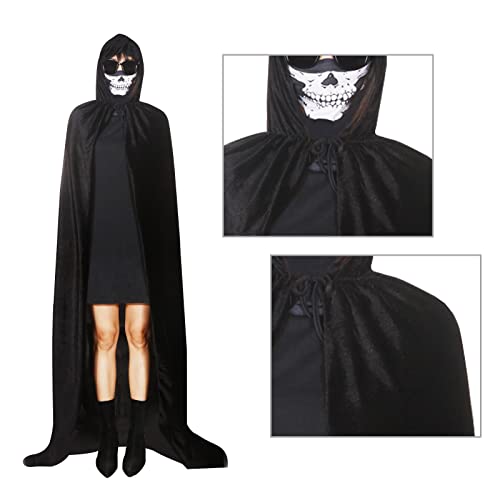 Disfraz completo de Segador Halloween con capa y máscara miniatura 6