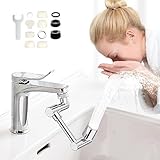 1440° Faucet Extender - Swivel Faucet Extender for Kitchen Bathroom Sink, 2 Mode Splash Filter Swivel Faucet Aerator, Kitchen Tap Extension, MSAFF 360° Angle Rotatable Multifunctional Sprayer