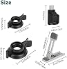 MOUDOAUER Kit de Protección de Palancas de Plástico, Tapas Fijas para Joystick con Soporte Trasero para Steam Deck/Switch/OLED/Switch Lite, Piezas y Accesorios para Dispositivos de Juego 4