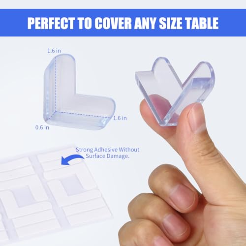 Image of 8 Pack Corner Protectors Baby Proof Corners and Edges Protector, Extra Large Clear Table Corner Protectors for Baby Safety Guards Bumpers Cover Sharp Furniture, L Shape