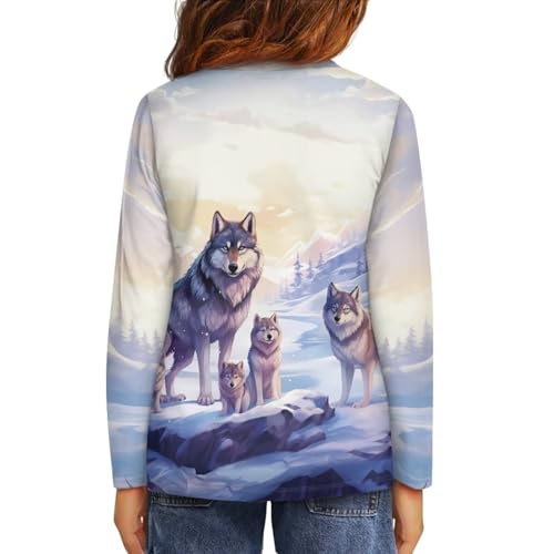 Image of Uourmeti Long Sleeve Tops for Boys Graphic T Shirts Teen Girls Active Pullover Tees