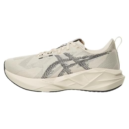 ASICS NOVABLAST 5 Tênis de corrida masculino, Aveia/Preto, 47