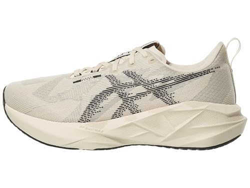 ASICS Men's NOVABLAST 5 Running Shoes, 10.5, Oatmeal/Black