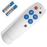 TabTime Big Button TV Remote Control - Easy to Use and Set Up - Universal - Basic Television Remote Control - Dementia Friendly Gifts (Silver)