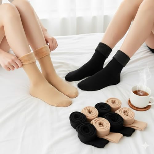 Image of 100% Warm Ultra Soft Thermal Winter Socks for Women - Cozy and Comfortable with Maximum Insulation and Heat Retention