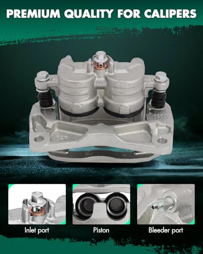 Image of SCITOO - Front Right Disc Brake Caliper Assembly w /Bracket For Saab,For Subaru Models - For 9-2X,For Crosstrek,For Forester,For Impreza,For Legacy,For Outback,For WRX,For XV Crosstrek 19B2682B