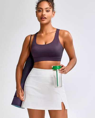 Image of RUNNING GIRL High Impact Sports Bras for Women - Scoop Neck Strappy Sports Bra High Support Moulded Cup Workout Bra