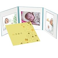 Amazon.co.jp: 写真台紙 3面 6切 3枚 【クローバー お宮参り ピンク