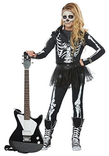 Disfraz completo Skeleton Rocker para niñas