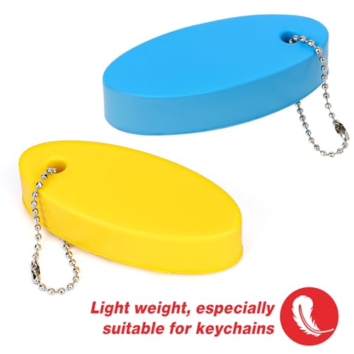 Image of Floating Keychain for Boat Keys, 4 Pack Waterproof Bright Color Key Rings Pendant for Fishing Surfing Sailing Kayak