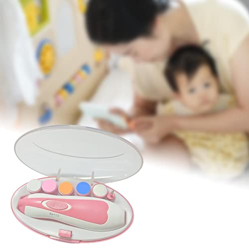Lixa elétrica de unhas para bebês - Conjunto elétrico de lixa de unhas para bebês com almofadas de m