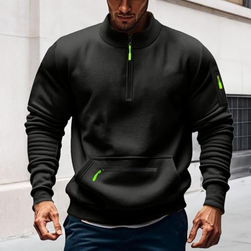 Hoodies For Men Tactical Quarter Zip Pullover Stylish Long Sleeve Top Sweatshirt With Pocket Big And Tall Hoodies3